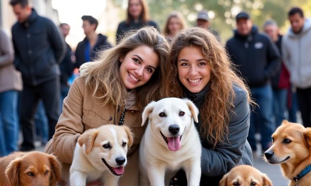 Evento de adopción de mascotas en Madrid