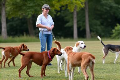 Socialización de perros en grupos de entrenamiento